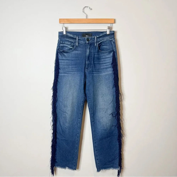 3X1 Higher Ground Crop Jeans in Spanish Fringe - Picture 3 of 8